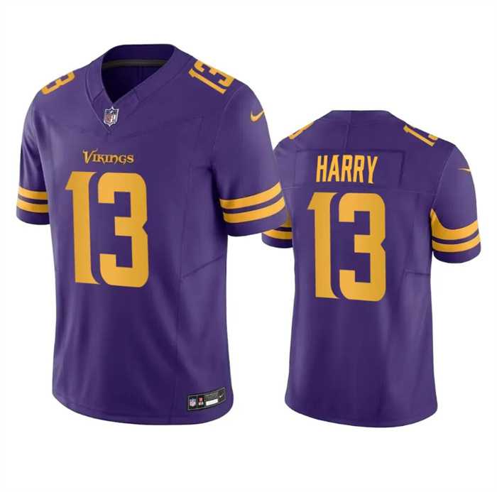 Men & Women & Youth Minnesota Vikings #13 N%27Keal Harry Purple 2023 F.U.S.E. Color Rush Limited Jersey->los angeles rams->NFL Jersey